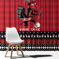 Merry Krampusnacht Personalized Window Curtain Austrian Bavaria Alpine Christmas Demons - Wonder Print Shop