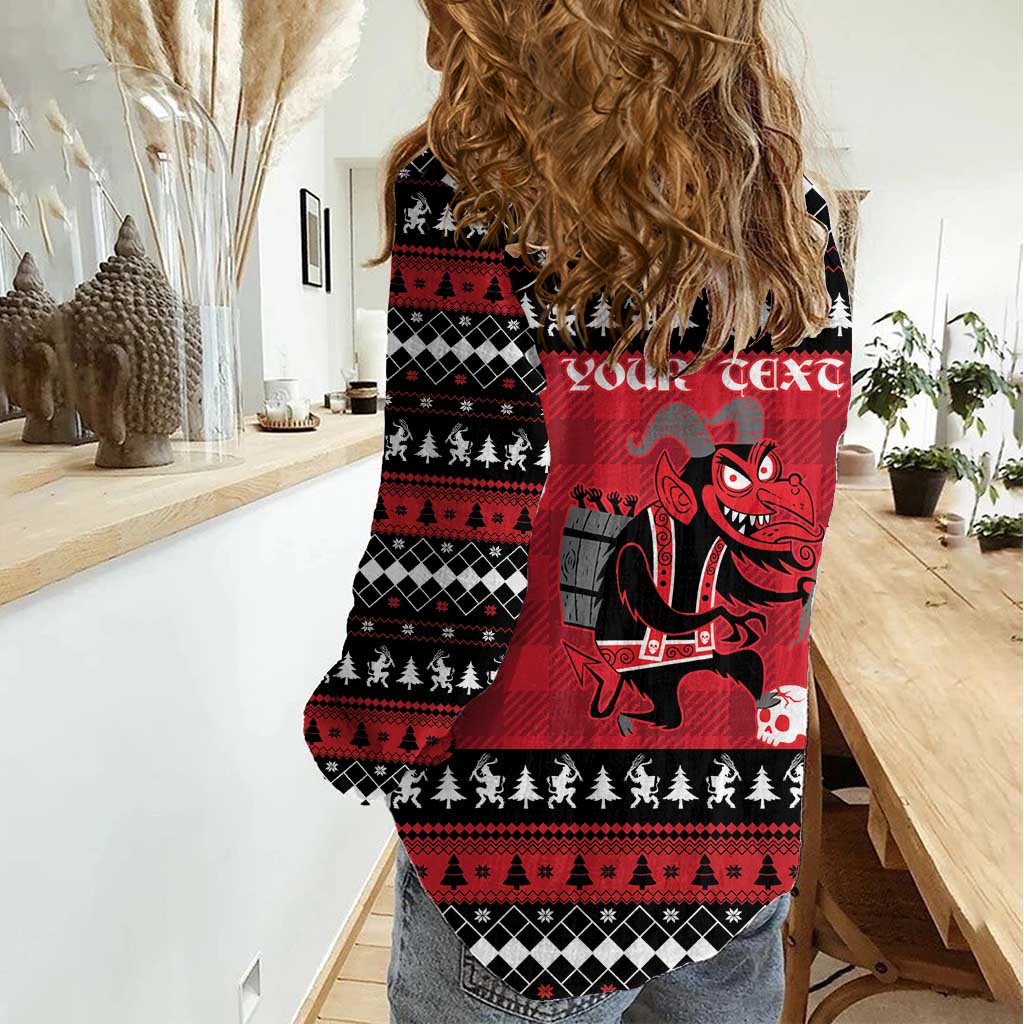 Merry Krampusnacht Personalized Women Casual Shirt Austrian Bavaria Alpine Christmas Demons - Wonder Print Shop