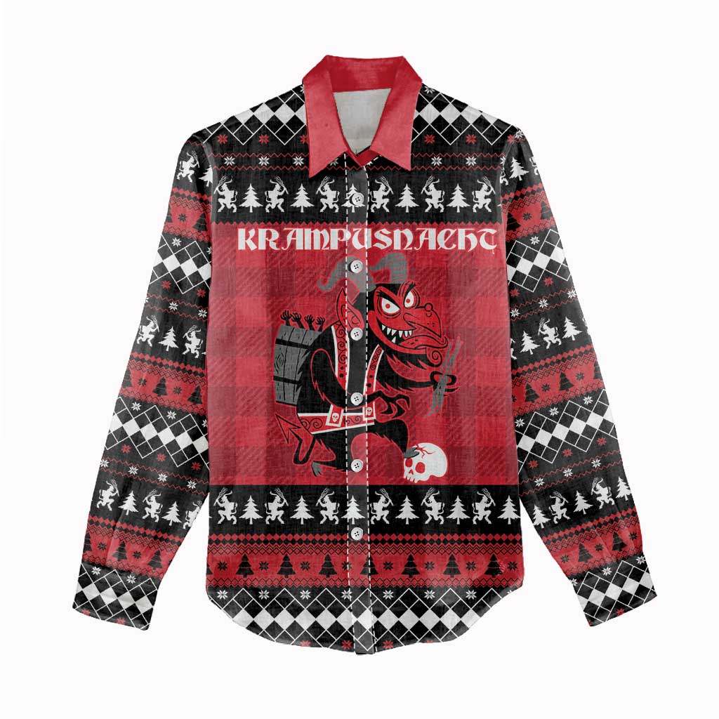 Merry Krampusnacht Personalized Women Casual Shirt Austrian Bavaria Alpine Christmas Demons - Wonder Print Shop