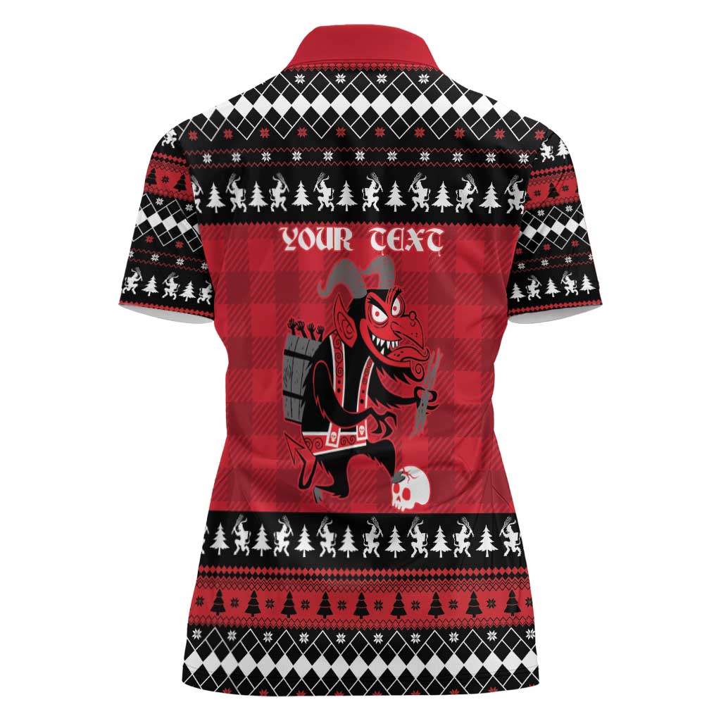 Merry Krampusnacht Personalized Women Polo Shirt Austrian Bavaria Alpine Christmas Demons - Wonder Print Shop
