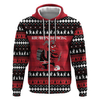 Merry Krampusnacht Personalized Zip Hoodie Austrian Bavaria Alpine Christmas Demons - Wonder Print Shop