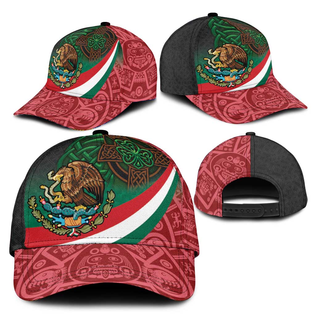 Mexico and Ireland Together Classic Cap Aztec Sun Mix Celtic Shamrock - Wonder Print Shop