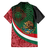 Mexico and Ireland Together Hawaiian Shirt Aztec Sun Mix Celtic Shamrock - Wonder Print Shop