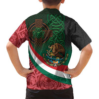 Mexico and Ireland Together Hawaiian Shirt Aztec Sun Mix Celtic Shamrock - Wonder Print Shop