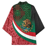 Mexico and Ireland Together Kimono Aztec Sun Mix Celtic Shamrock - Wonder Print Shop