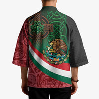 Mexico and Ireland Together Kimono Aztec Sun Mix Celtic Shamrock - Wonder Print Shop