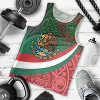 Mexico and Ireland Together Men Tank Top Aztec Sun Mix Celtic Shamrock - Wonder Print Shop