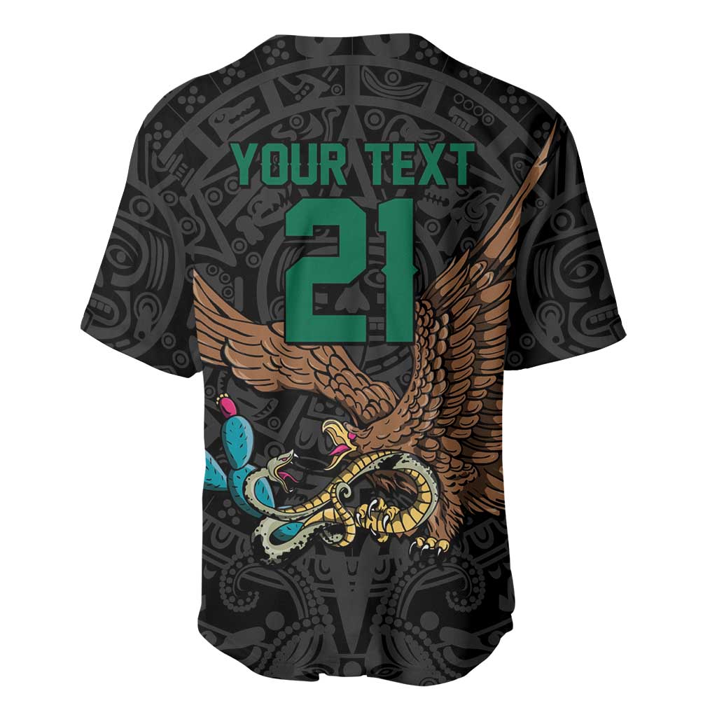 Black Mexico Aztec Custom Baseball Jersey Special Edition Heritage - Wonder Print Shop