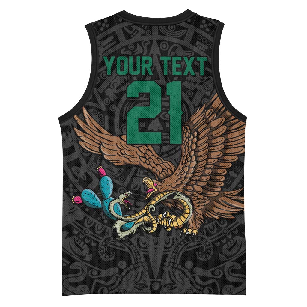Black Mexico Aztec Custom Basketball Jersey Special Edition Heritage - Wonder Print Shop