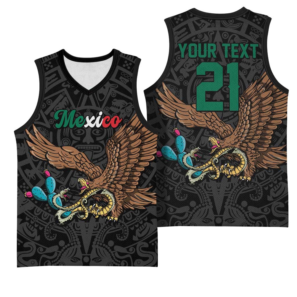 Black Mexico Aztec Custom Basketball Jersey Special Edition Heritage - Wonder Print Shop