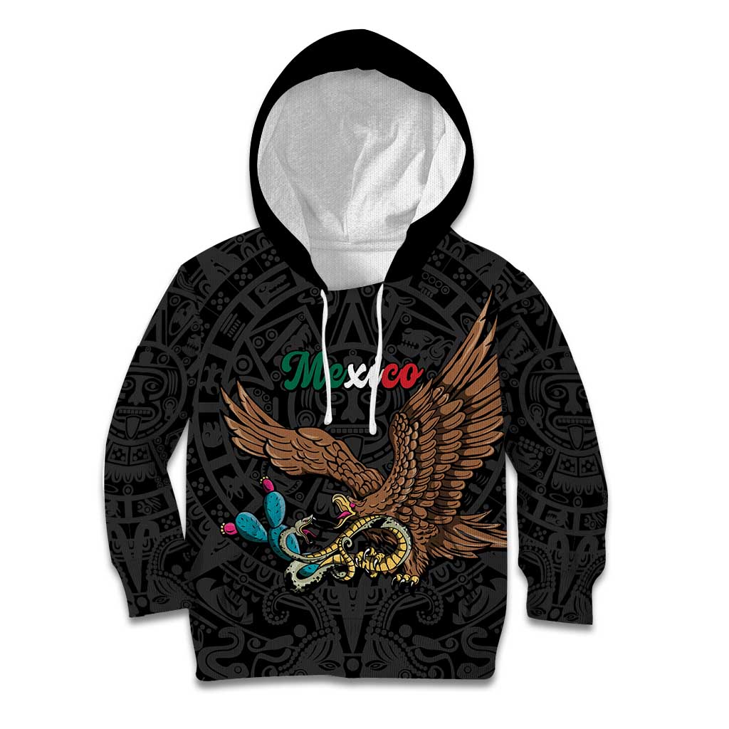 Black Mexico Aztec Custom Kid Hoodie Special Edition Heritage - Wonder Print Shop