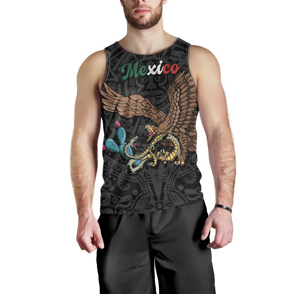 Black Mexico Aztec Custom Men Tank Top Special Edition Heritage - Wonder Print Shop