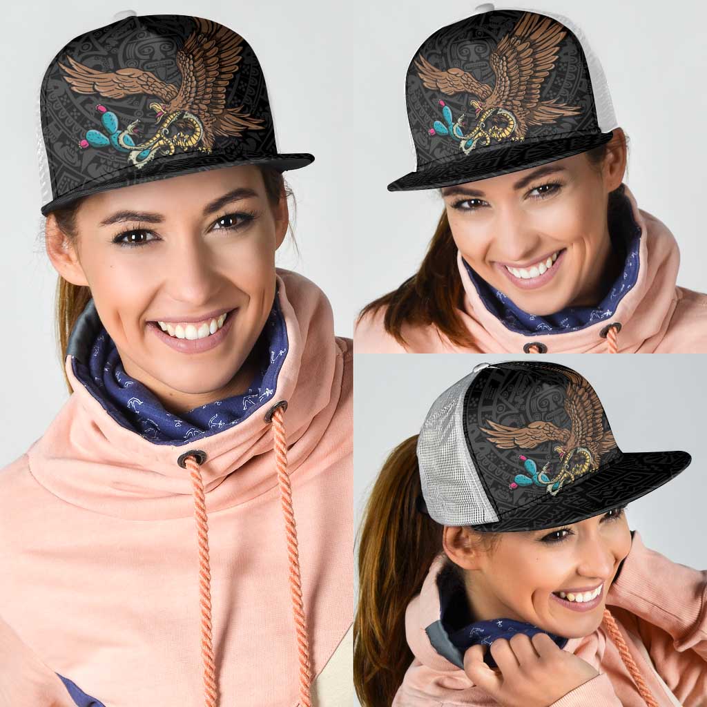 Black Mexico Aztec Mesh Trucker Cap Special Edition Heritage - Wonder Print Shop