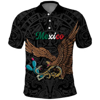 Black Mexico Aztec Custom Polo Shirt Special Edition Heritage - Wonder Print Shop