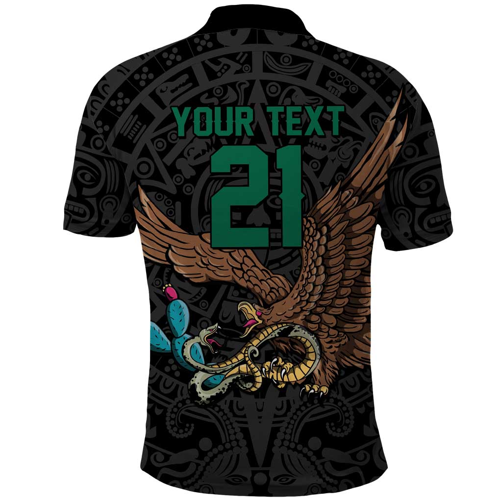 Black Mexico Aztec Custom Polo Shirt Special Edition Heritage - Wonder Print Shop