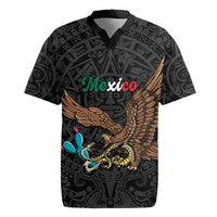 Black Mexico Aztec Custom Rugby Jersey Special Edition Heritage - Wonder Print Shop