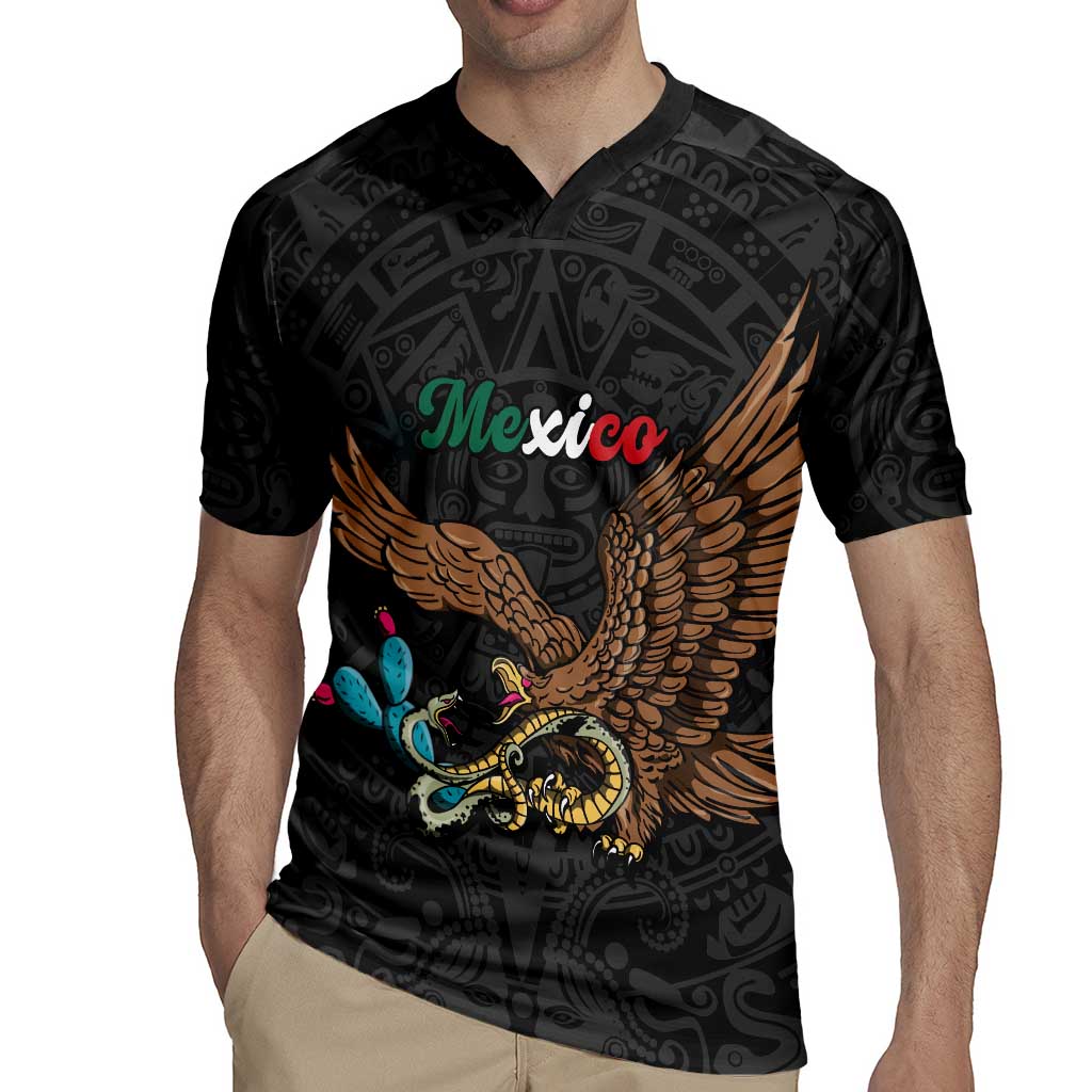 Black Mexico Aztec Custom Rugby Jersey Special Edition Heritage - Wonder Print Shop