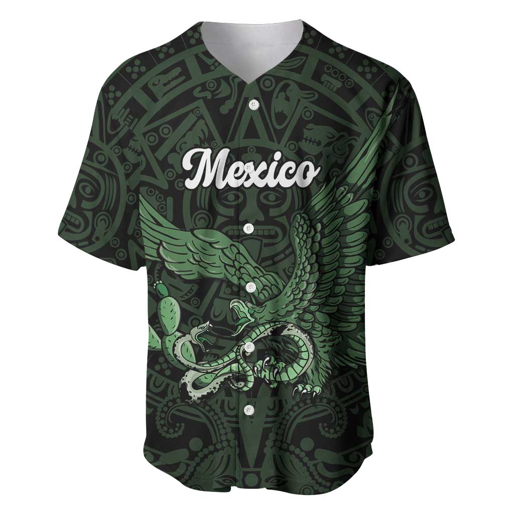 Green Mexico Aztec Custom Baseball Jersey Special Edition Heritage - Wonder Print Shop