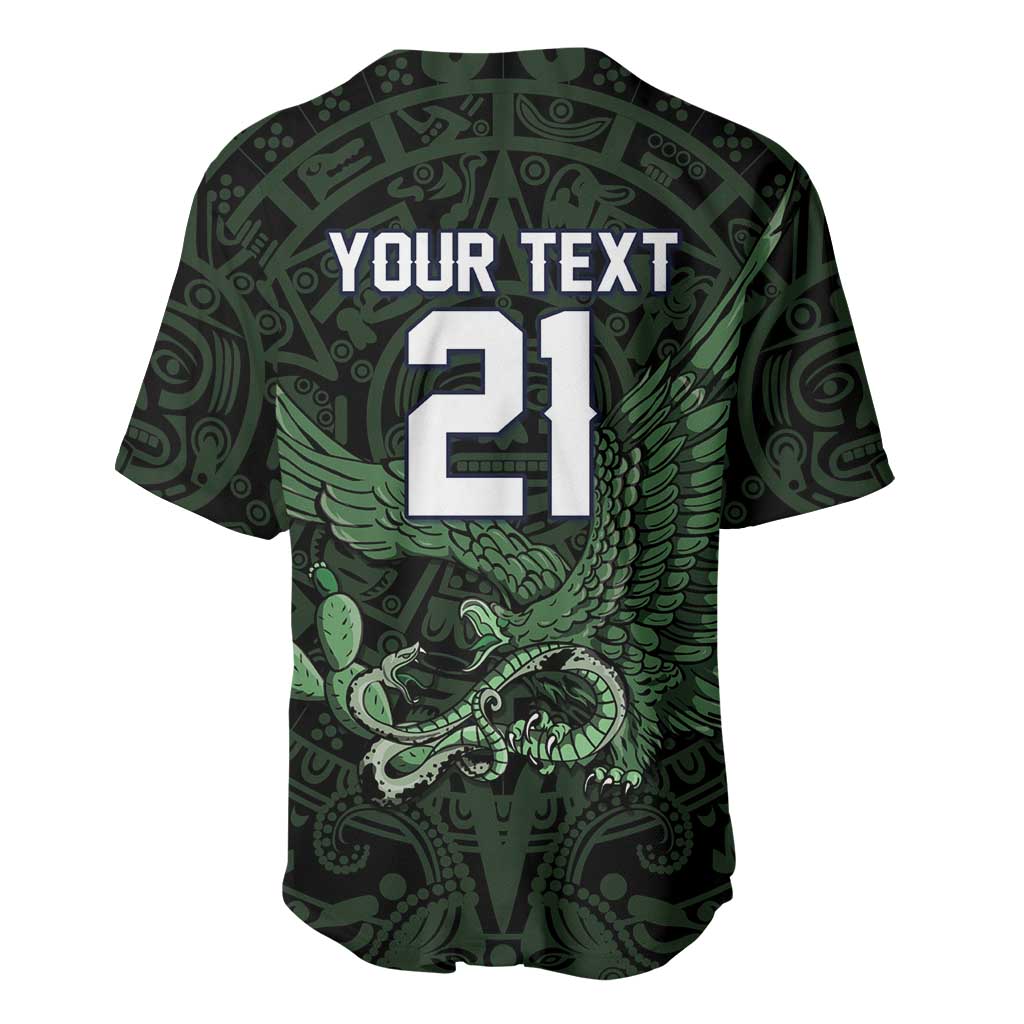 Green Mexico Aztec Custom Baseball Jersey Special Edition Heritage - Wonder Print Shop
