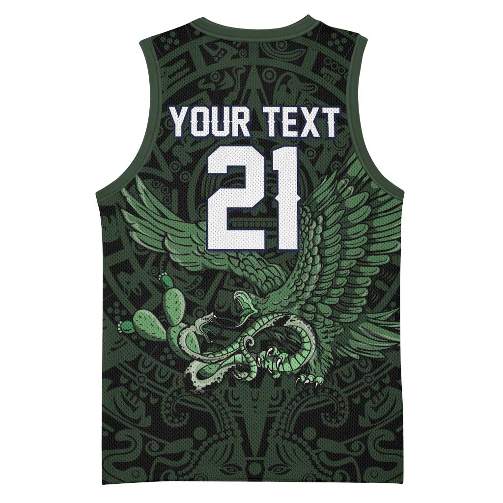 Green Mexico Aztec Custom Basketball Jersey Special Edition Heritage - Wonder Print Shop