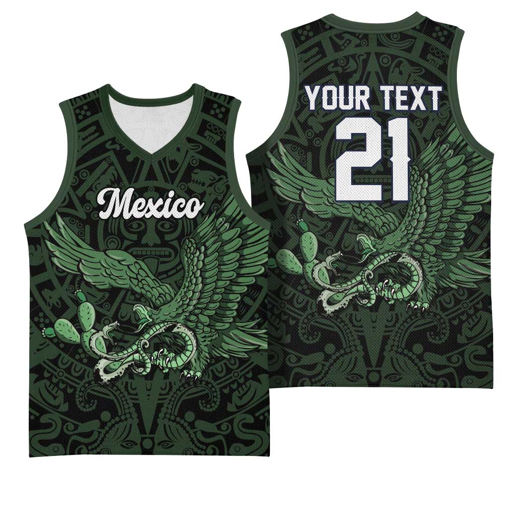Green Mexico Aztec Custom Basketball Jersey Special Edition Heritage - Wonder Print Shop