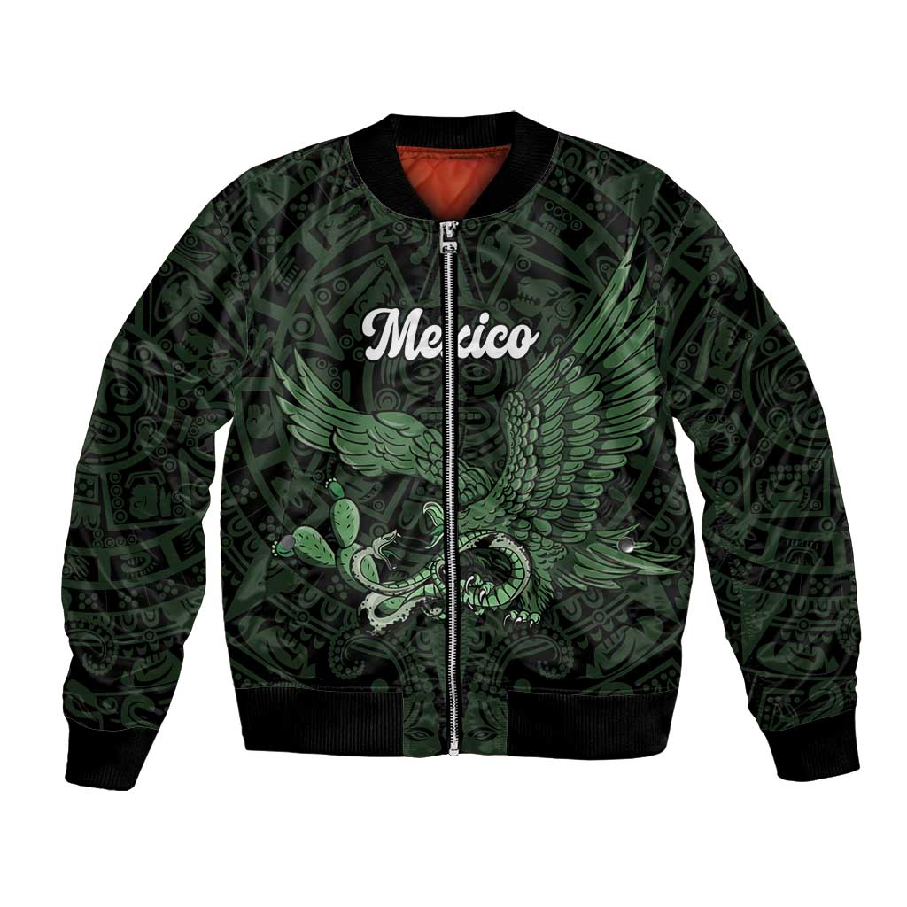 Green Mexico Aztec Custom Bomber Jacket Special Edition Heritage - Wonder Print Shop