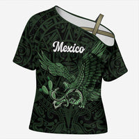 Green Mexico Aztec Custom Cross Shoulder Shirt Special Edition Heritage - Wonder Print Shop