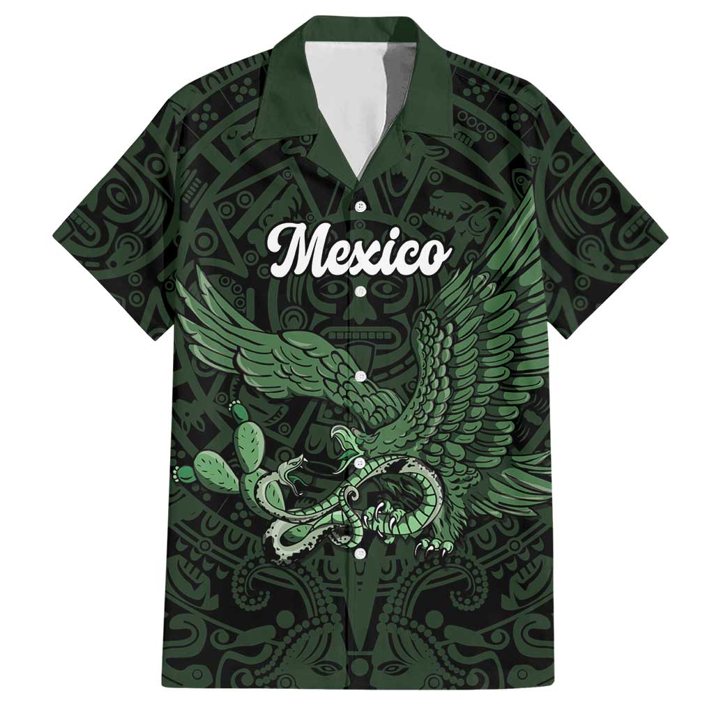 Green Mexico Aztec Custom Hawaiian Shirt Special Edition Heritage - Wonder Print Shop