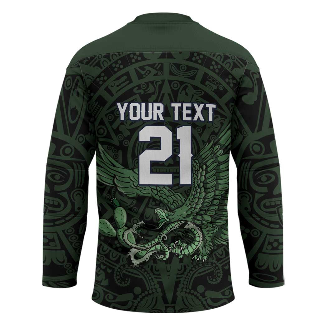 Green Mexico Aztec Custom Hockey Jersey Special Edition Heritage - Wonder Print Shop