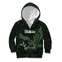 Green Mexico Aztec Custom Kid Hoodie Special Edition Heritage - Wonder Print Shop
