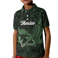 Green Mexico Aztec Custom Kid Polo Shirt Special Edition Heritage - Wonder Print Shop
