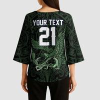 Green Mexico Aztec Custom Kimono Sleeve Blouse Special Edition Heritage - Wonder Print Shop