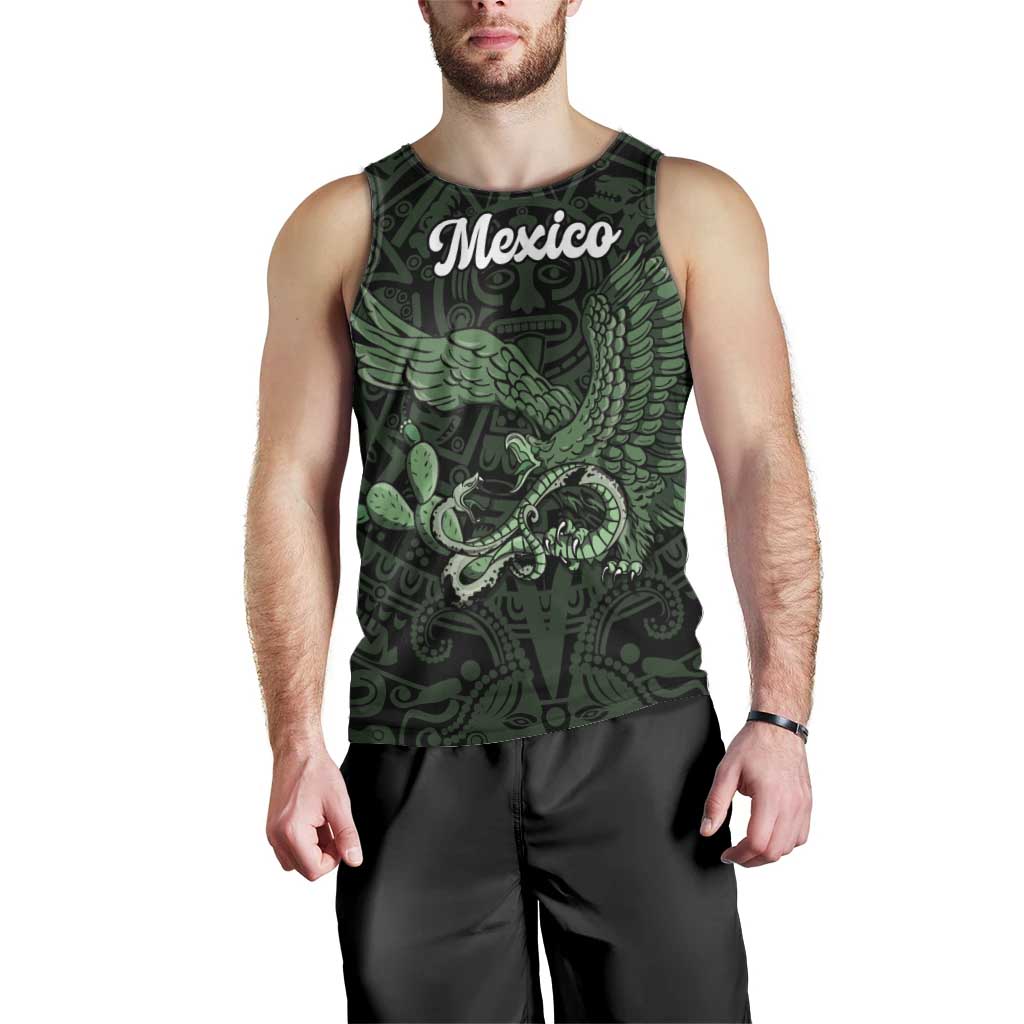 Green Mexico Aztec Custom Men Tank Top Special Edition Heritage - Wonder Print Shop