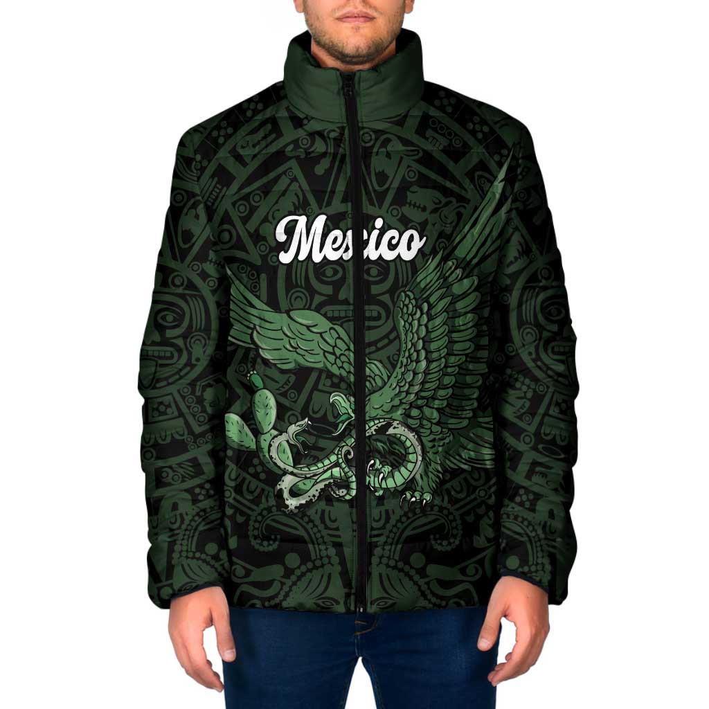 Green Mexico Aztec Custom Padded Jacket Special Edition Heritage - Wonder Print Shop