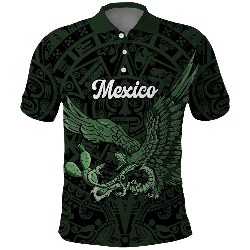 Green Mexico Aztec Custom Polo Shirt Special Edition Heritage - Wonder Print Shop