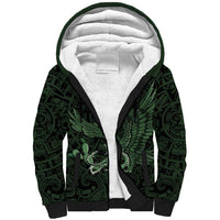Green Mexico Aztec Custom Sherpa Hoodie Special Edition Heritage - Wonder Print Shop