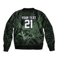 Green Mexico Aztec Custom Sleeve Zip Bomber Jacket Special Edition Heritage - Wonder Print Shop