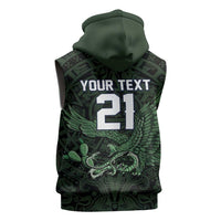 Green Mexico Aztec Custom Sleeveless Hoodie Special Edition Heritage - Wonder Print Shop