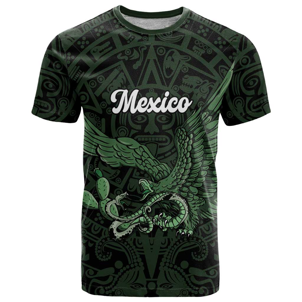Green Mexico Aztec Custom T Shirt Special Edition Heritage - Wonder Print Shop