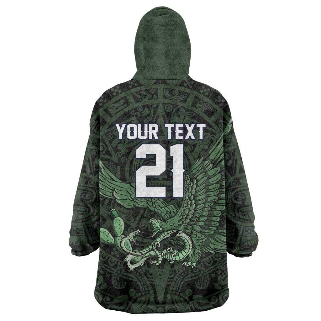Green Mexico Aztec Custom Wearable Blanket Hoodie Special Edition Heritage - Wonder Print Shop