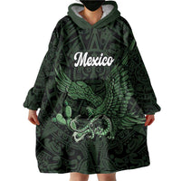 Green Mexico Aztec Custom Wearable Blanket Hoodie Special Edition Heritage - Wonder Print Shop