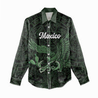 Green Mexico Aztec Custom Women Casual Shirt Special Edition Heritage - Wonder Print Shop