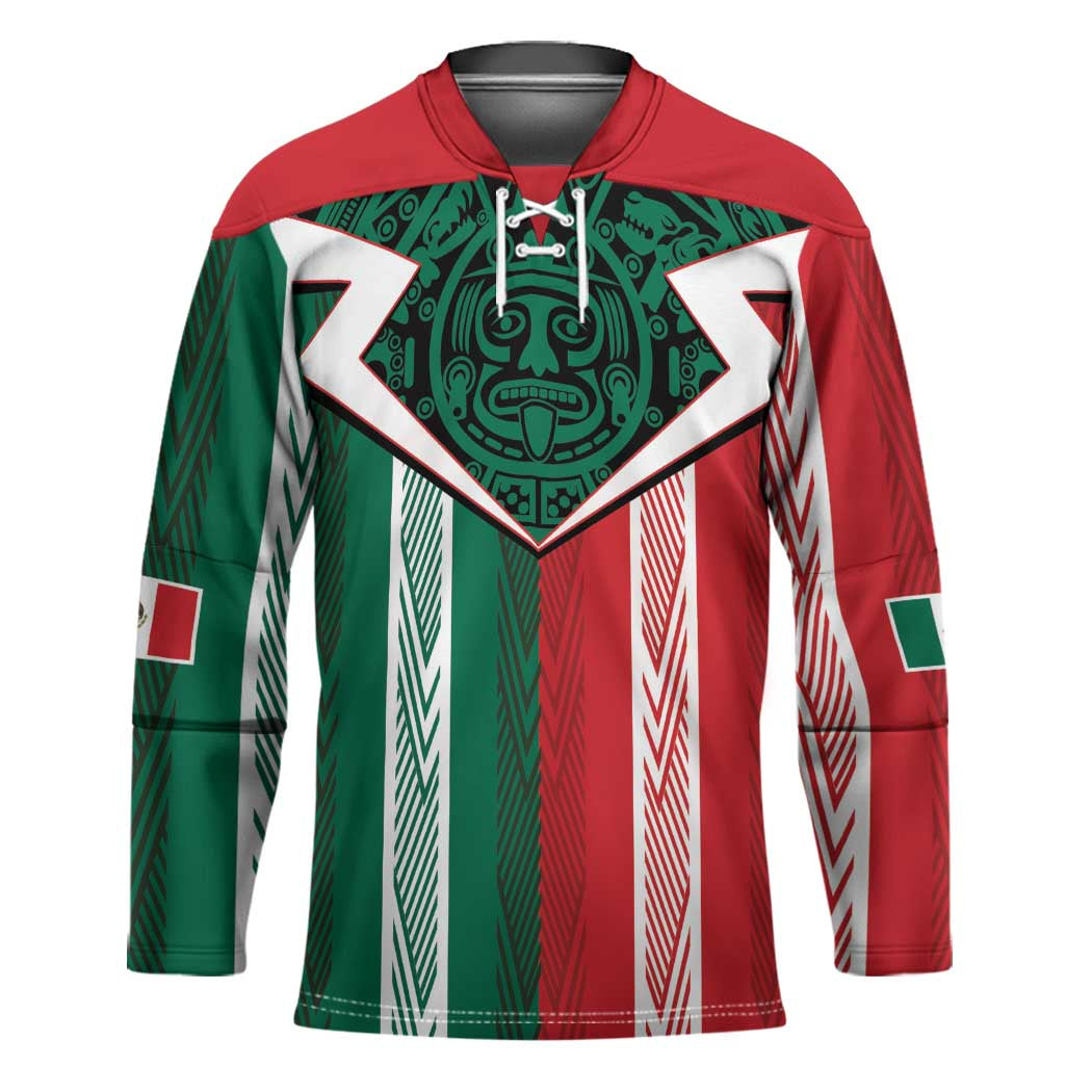 Custom World Soccer Mexico 2026 Hockey Jersey El Tri Colors Heritage - Wonder Print Shop