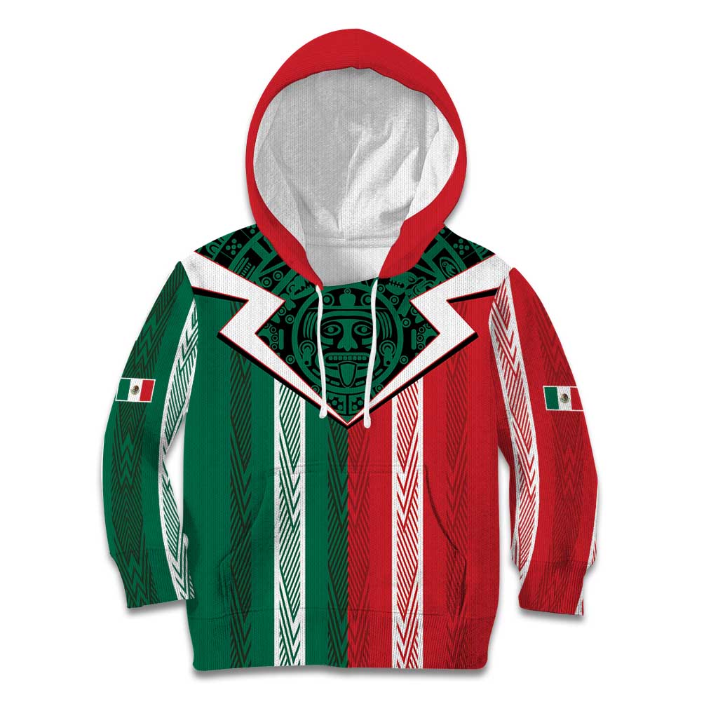 Custom World Soccer Mexico 2026 Kid Hoodie El Tri Colors Heritage - Wonder Print Shop