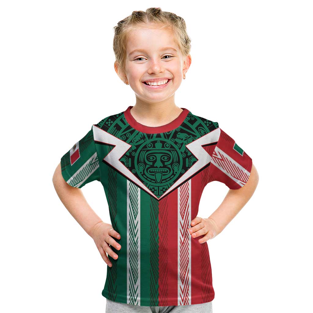 Custom World Soccer Mexico 2026 Kid T Shirt El Tri Colors Heritage - Wonder Print Shop