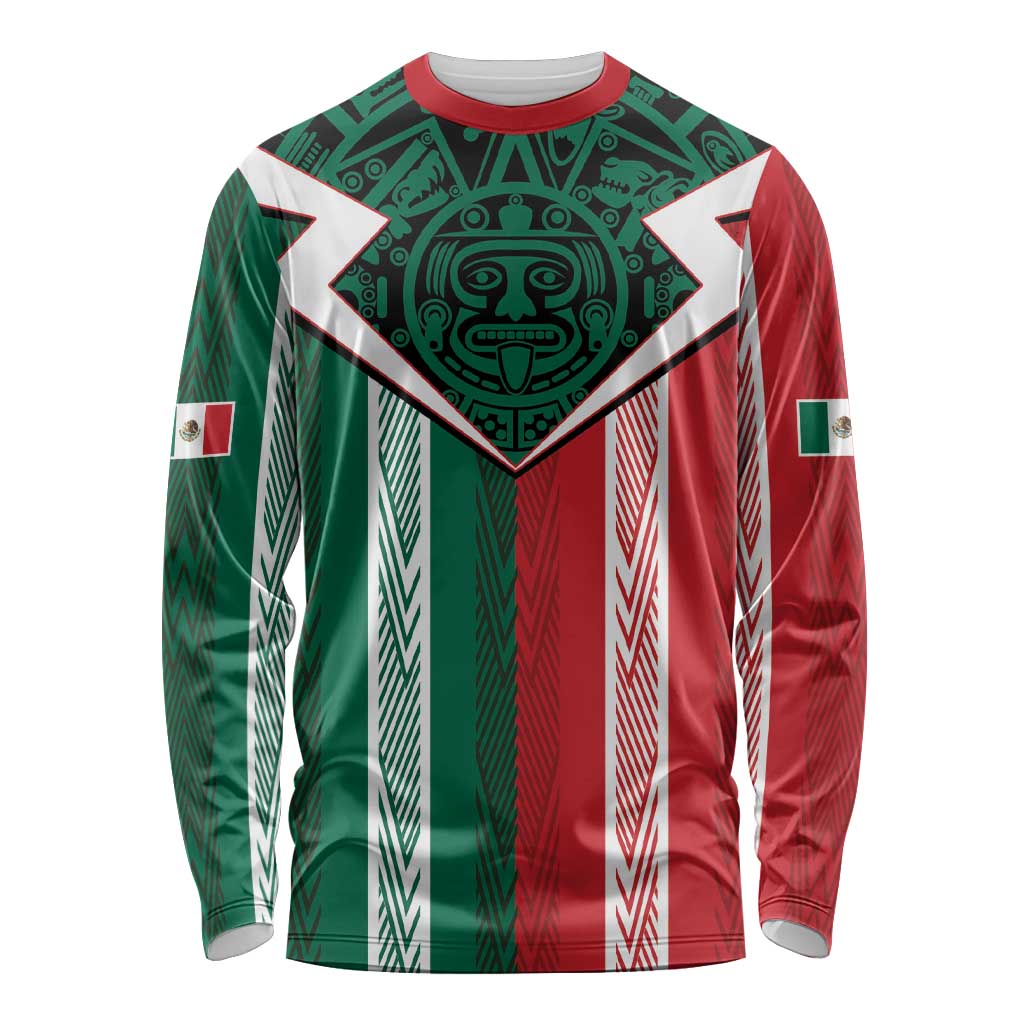 Custom World Soccer Mexico 2026 Long Sleeve Shirt El Tri Colors Heritage - Wonder Print Shop