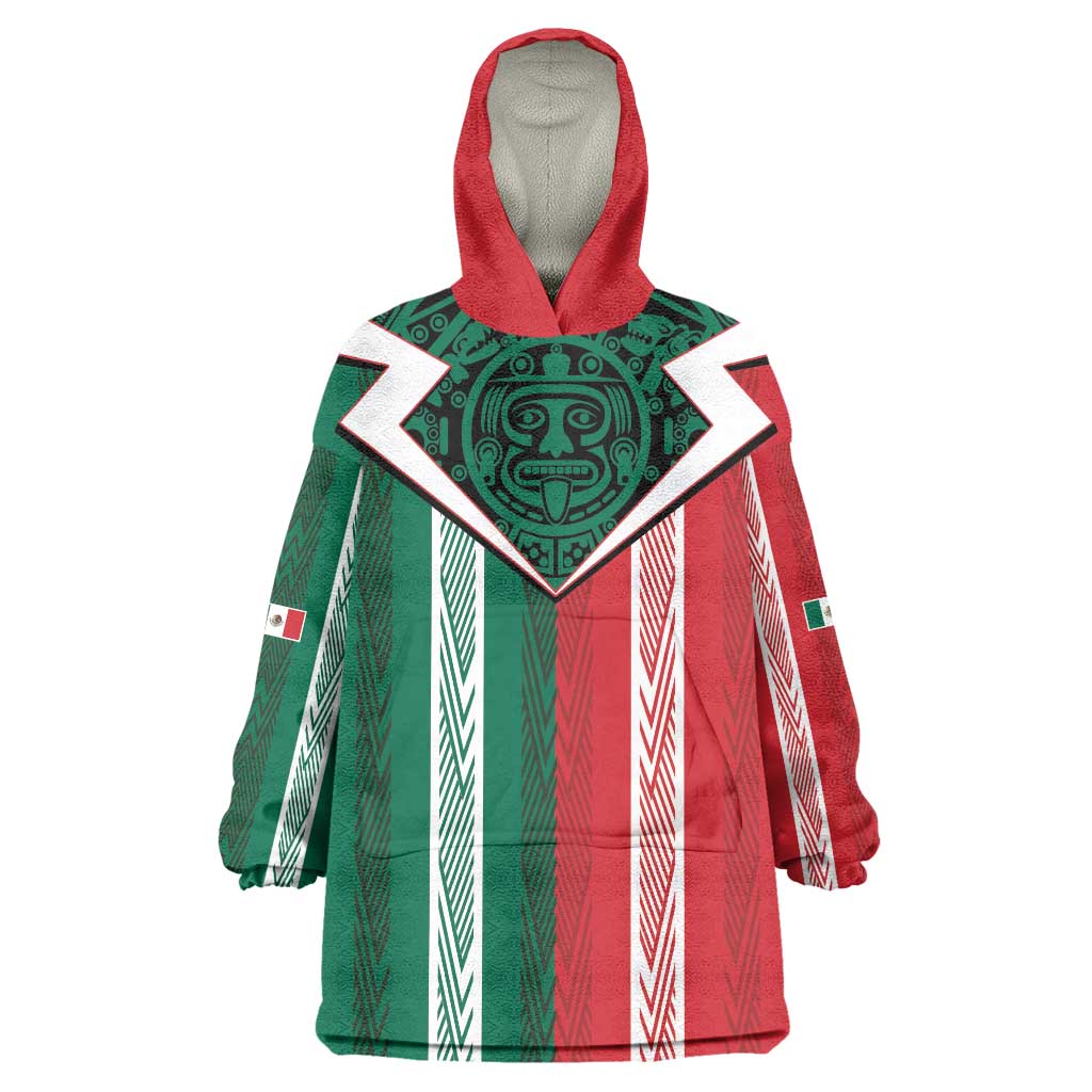 Custom World Soccer Mexico 2026 Wearable Blanket Hoodie El Tri Colors Heritage - Wonder Print Shop
