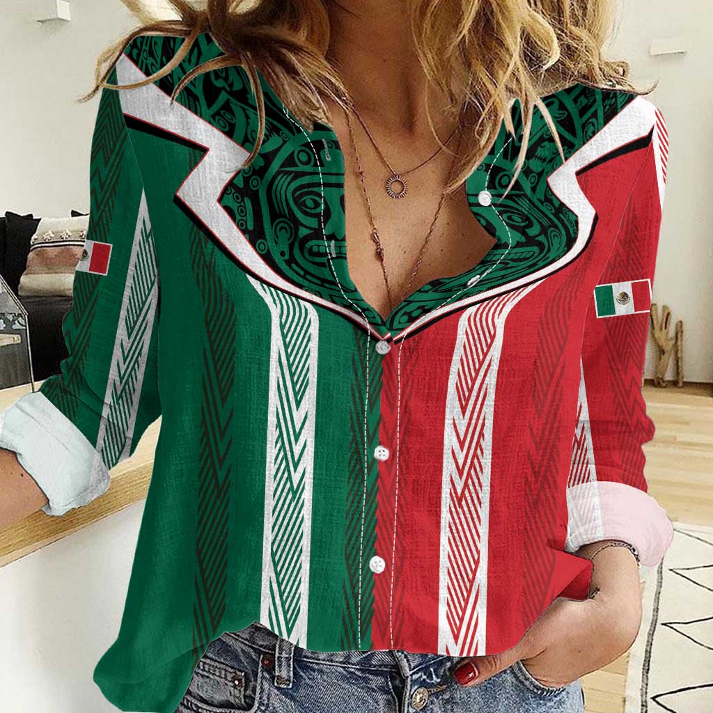 Custom World Soccer Mexico 2026 Women Casual Shirt El Tri Colors Heritage - Wonder Print Shop