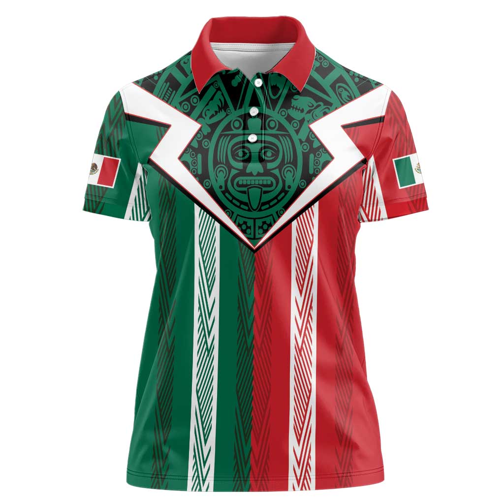 Custom World Soccer Mexico 2026 Women Polo Shirt El Tri Colors Heritage - Wonder Print Shop
