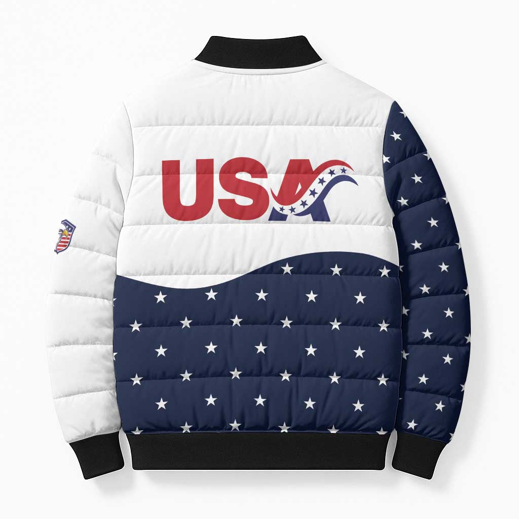 United States Soccer Bomber Puffer Jacket Stars and Stripes Special Edition Heritage - Wonder Print Shop